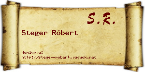 Steger Róbert névjegykártya